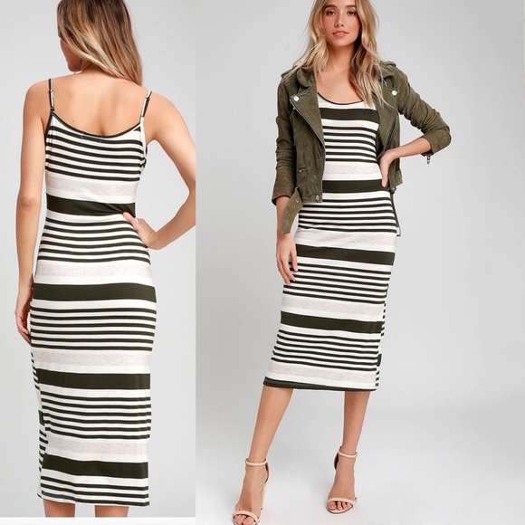 Lulus Dresses & Skirts - SUMMER SALE Lulus midi striped body con dress